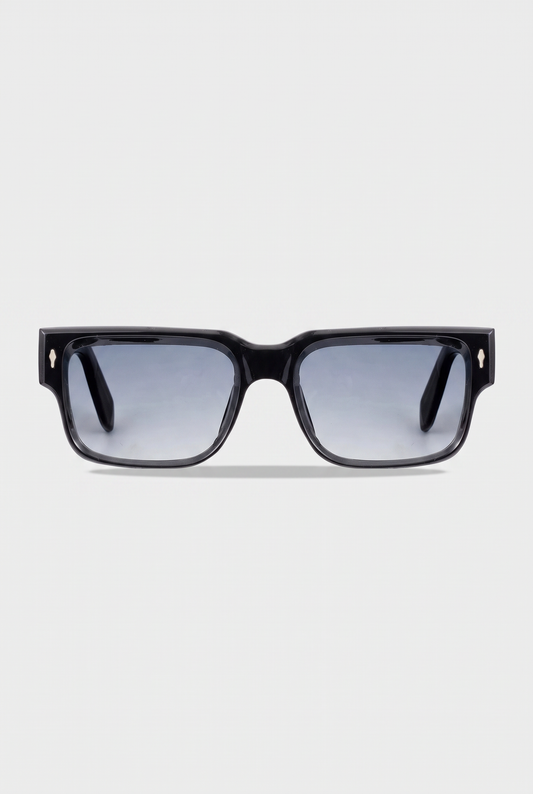 Marbella Bold zonnebril zwart montuur met grijze gradient glazen - vooraanzicht
