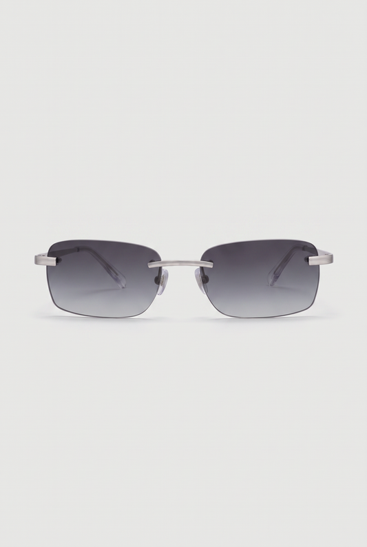 Eyewear Black Silver zonnebril zwarte glazen zilver montuur - vooraanzicht