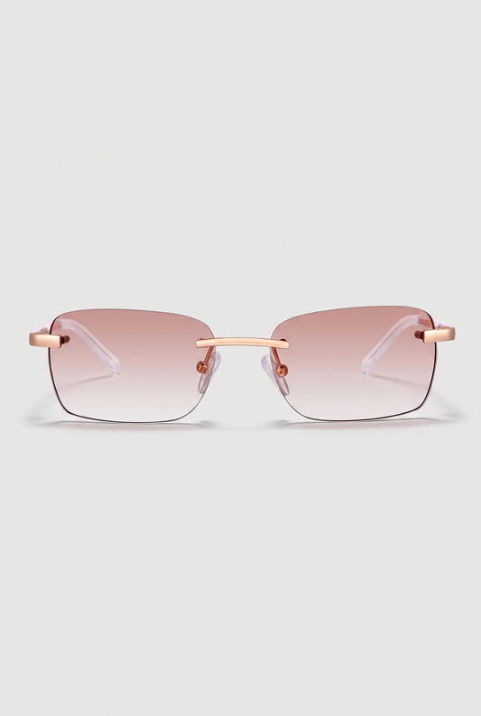 Astos Women's Eyewear Brown Gradient - randloze zonnebril, vooraanzicht