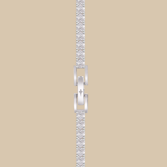 Tennis Bracelet - White Gold Plated
