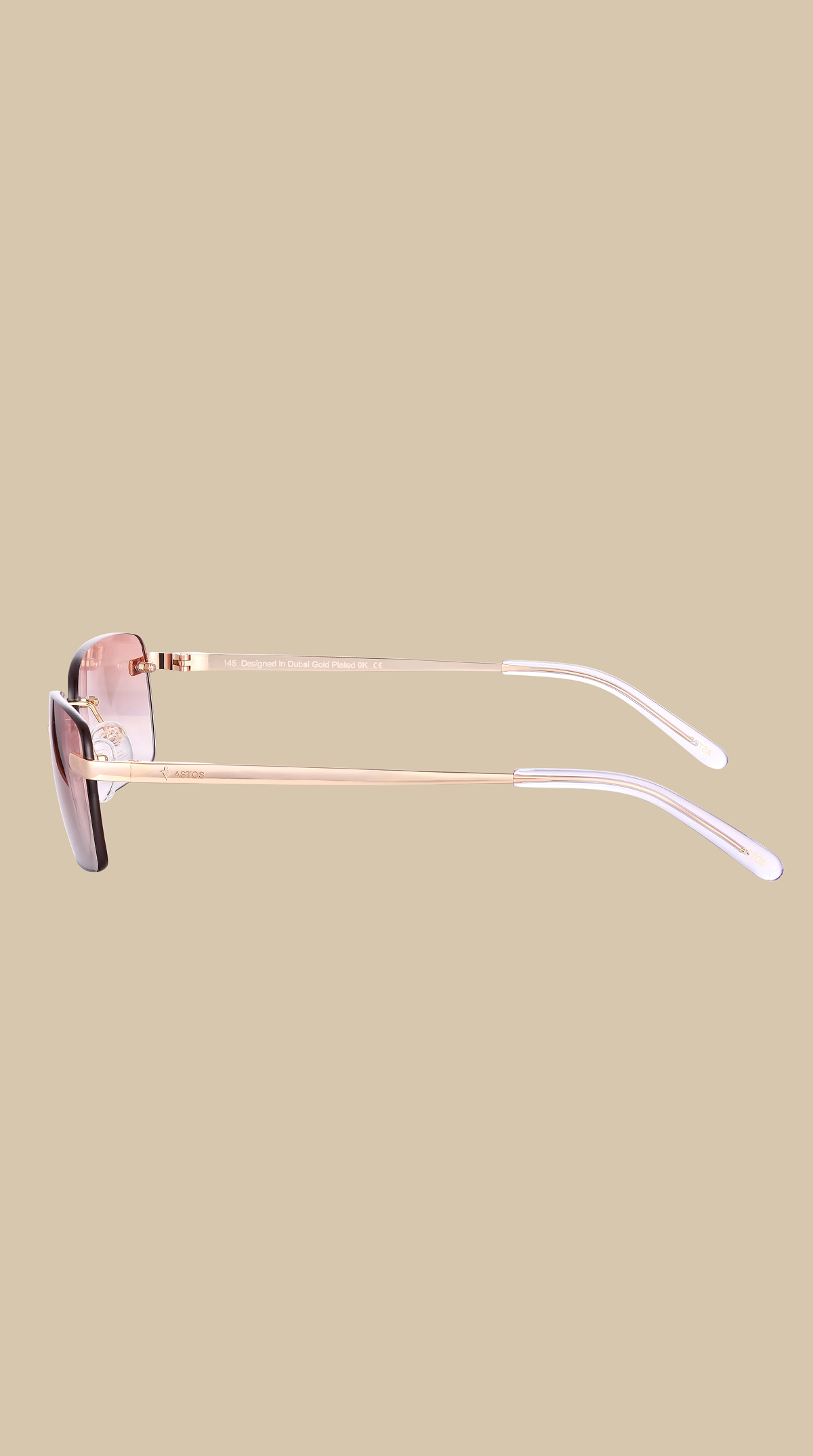 Eyewear Brown gradient  | 9K Gold plated