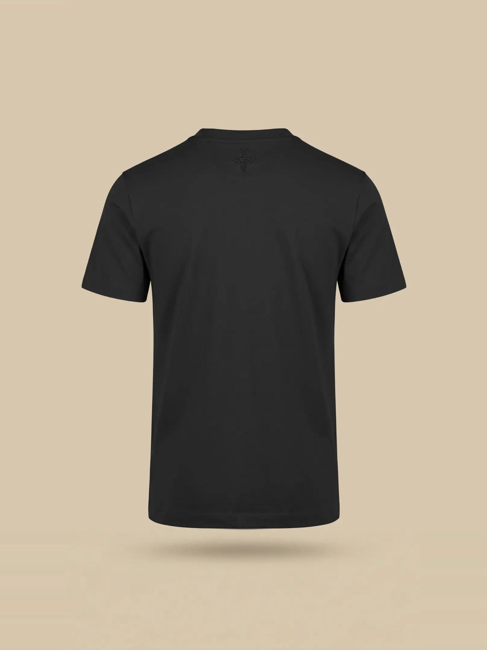 Premium glans shirt zwart, achteraanzicht