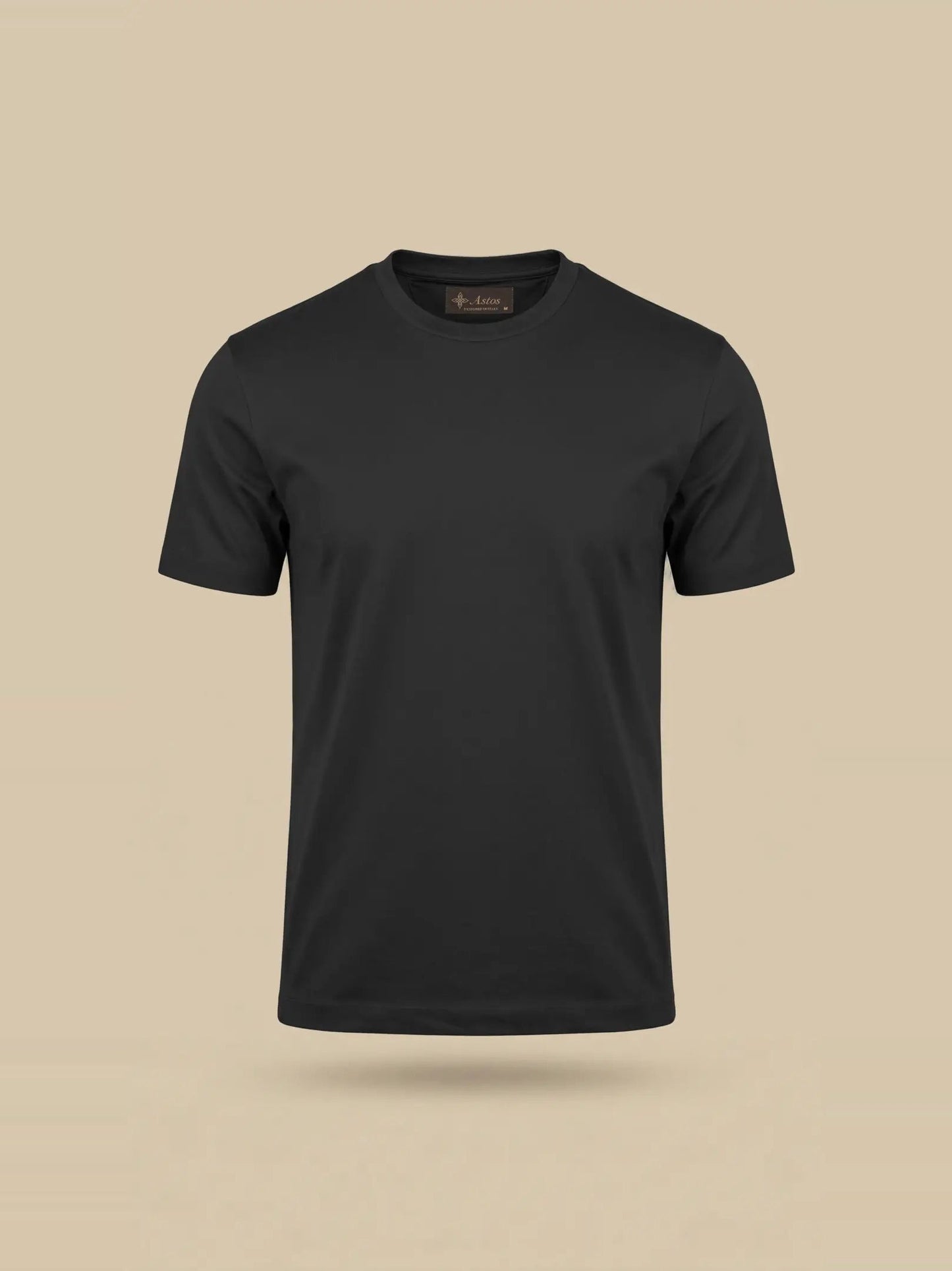 Premium glans shirt zwart, vooraanzicht