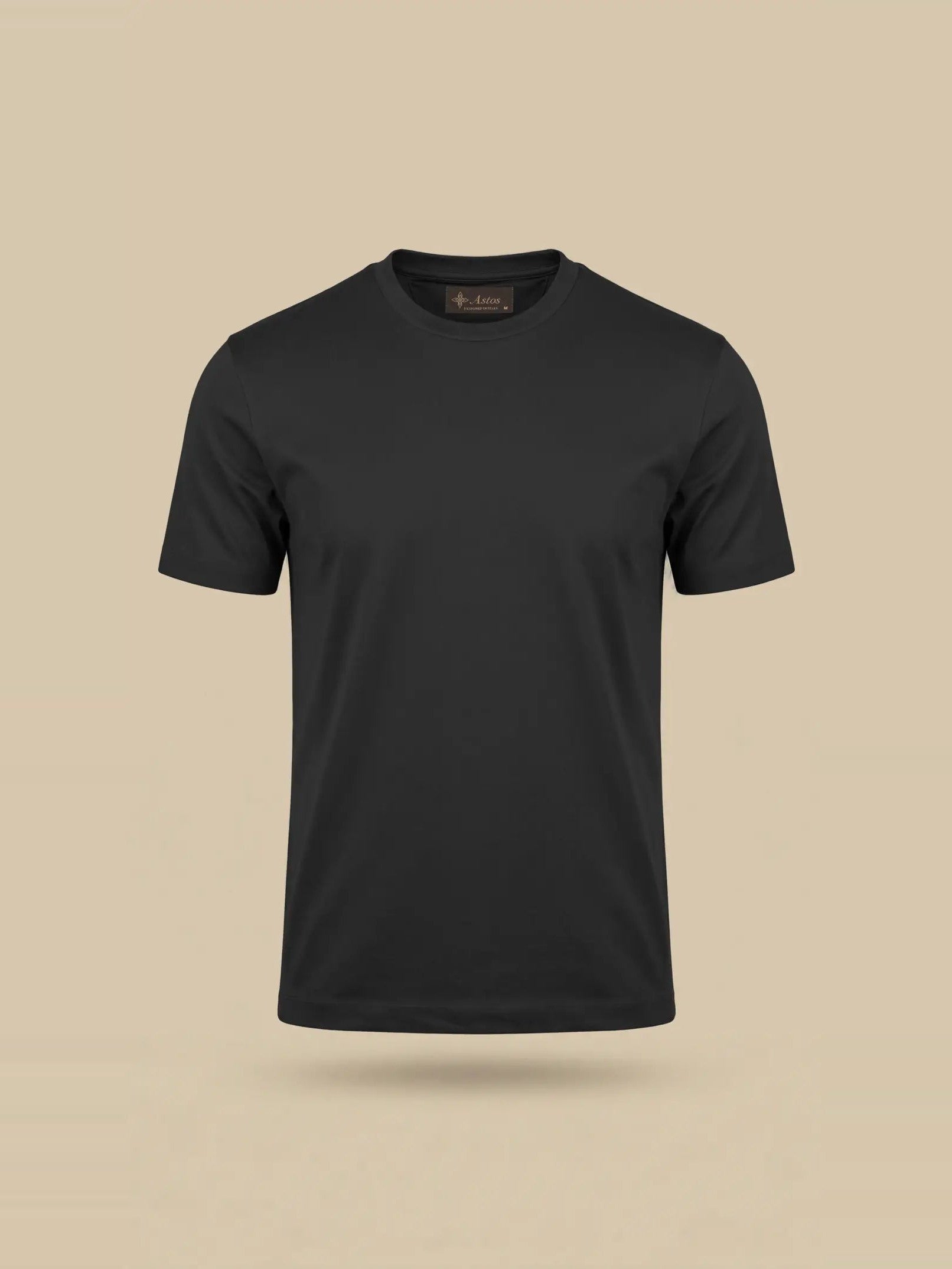 Premium glans shirt zwart, vooraanzicht