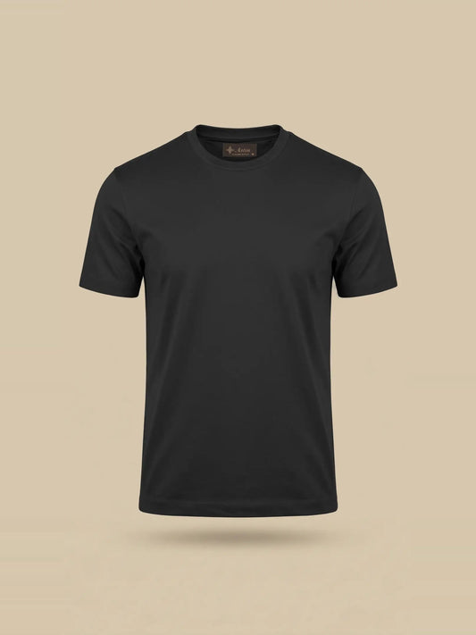 Premium glans shirt zwart, vooraanzicht