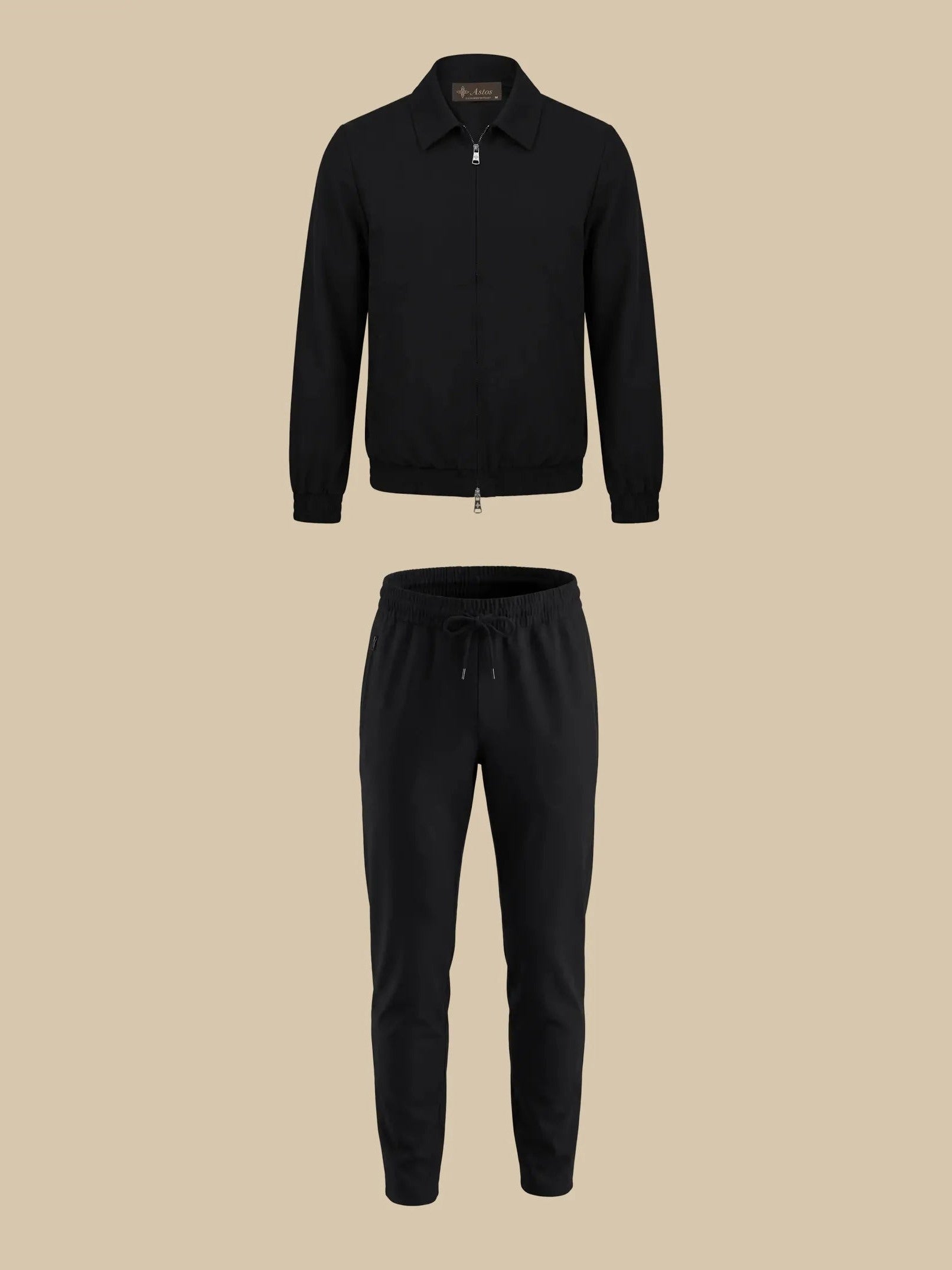 Tech suit zwart, jack en jogger als set