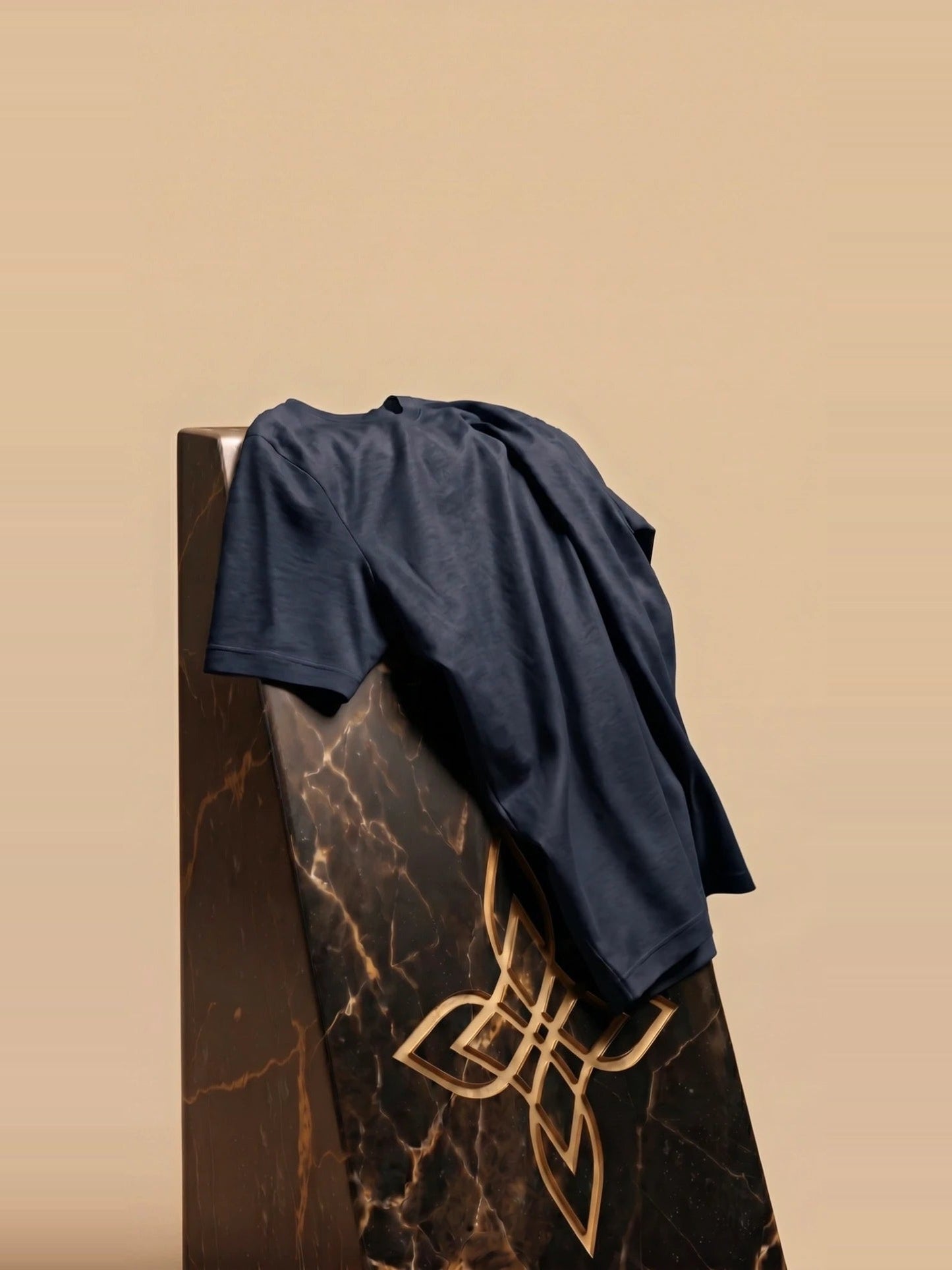 Camiseta premium brillante - Azul marino