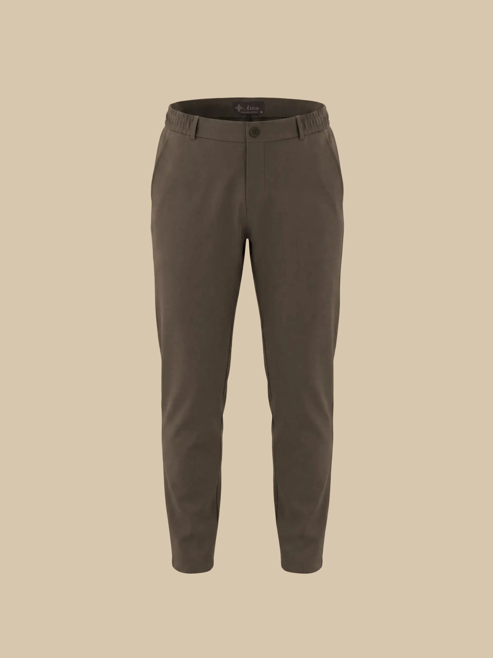 Premium pantalon bruin, vooraanzicht