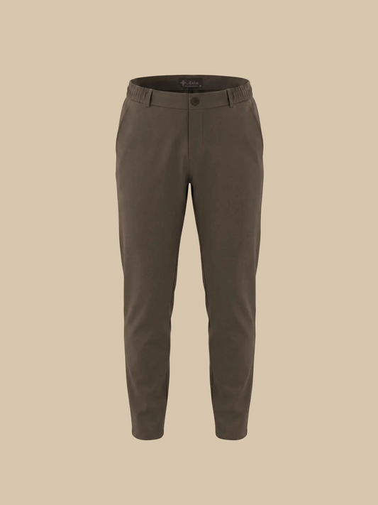 Premium pantalon bruin, vooraanzicht