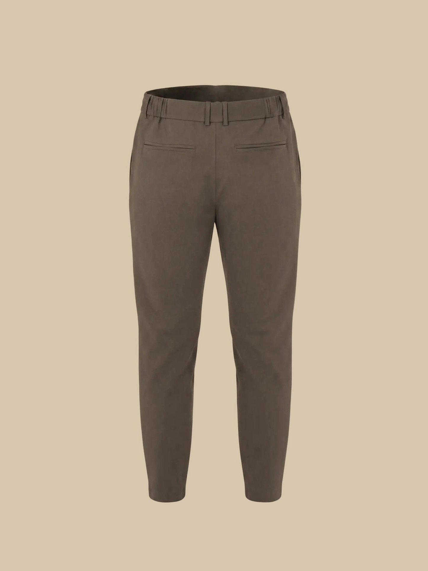 Premium pantalon bruin, achteraanzicht