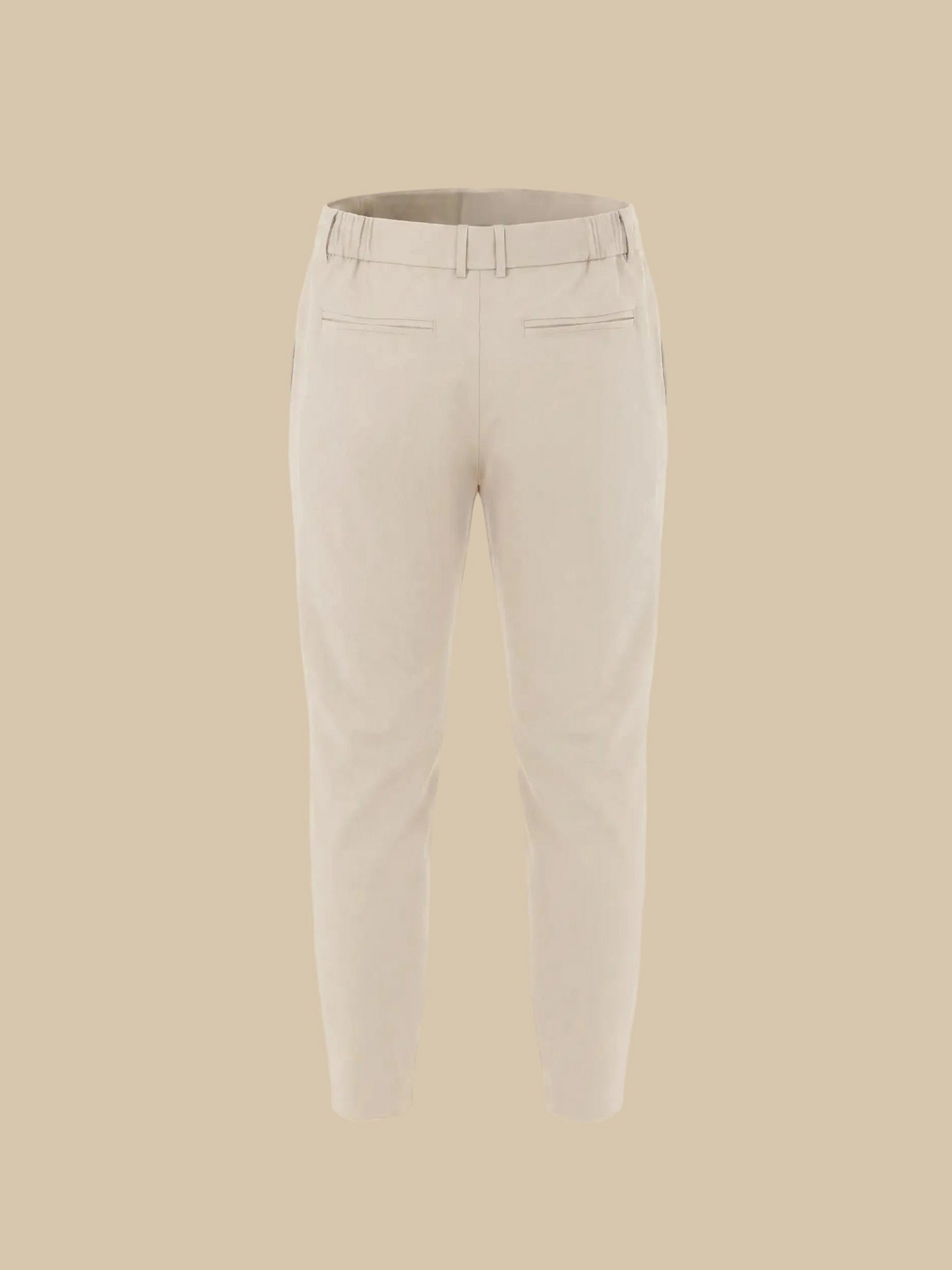 Premium pantalon beige, achteraanzicht