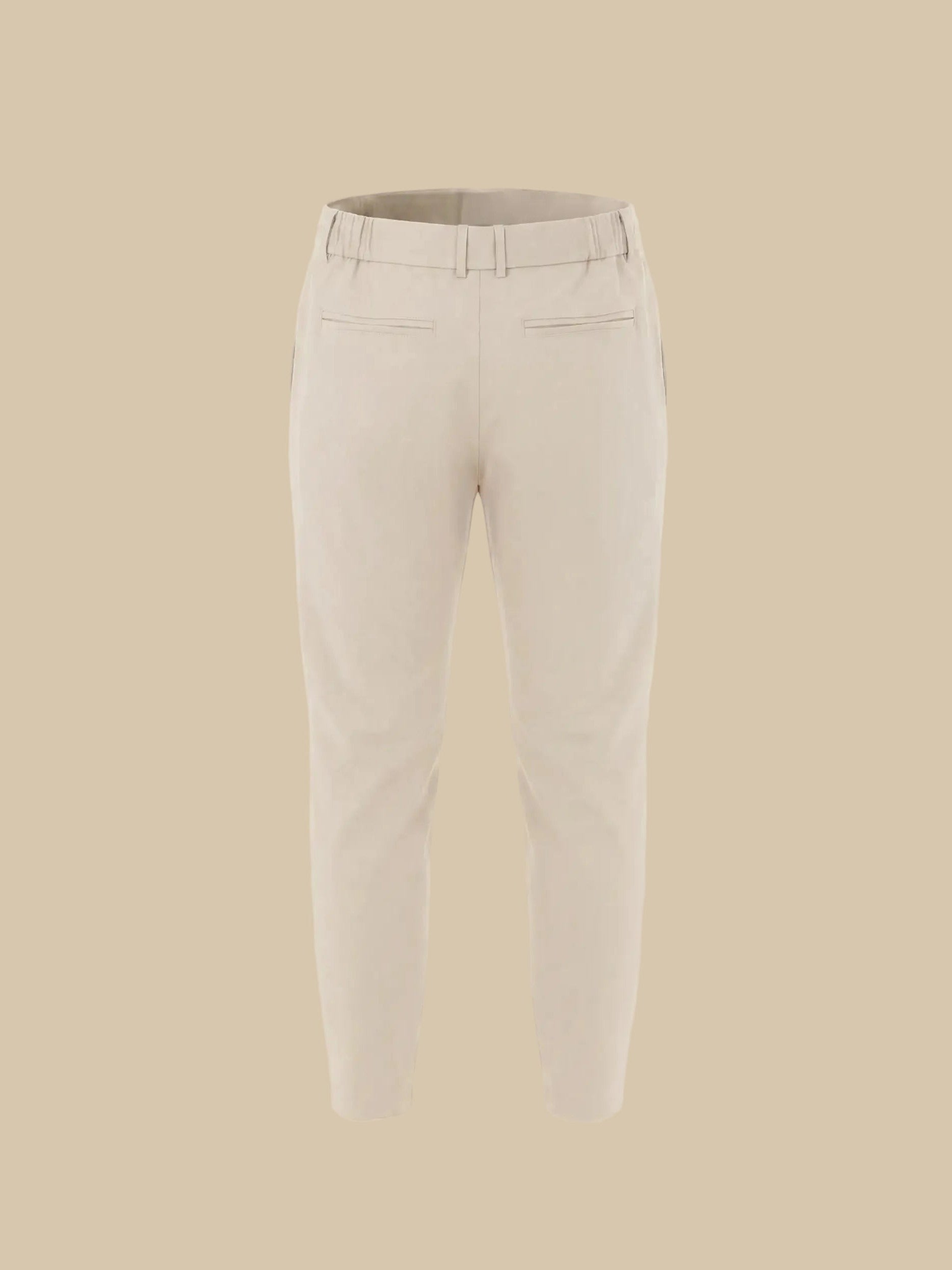Premium pantalon beige, achteraanzicht