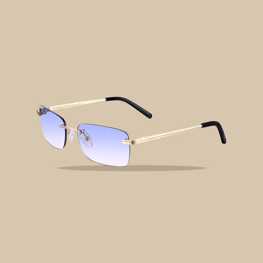 Eyewear Blue Gradient | 9K Gold plated Black temples