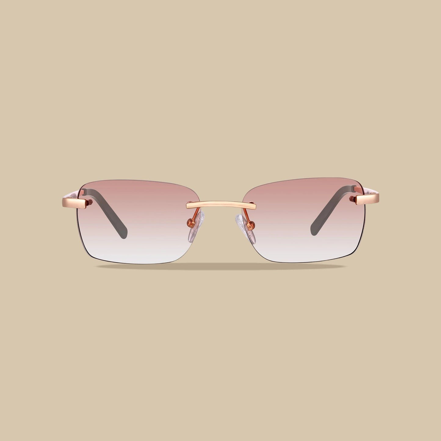 Brille Brauner Verlauf | 9K vergoldet, schwarze Bügel