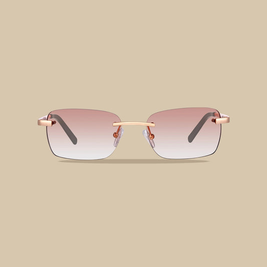 Brille Brauner Verlauf | 9K vergoldet, schwarze Bügel