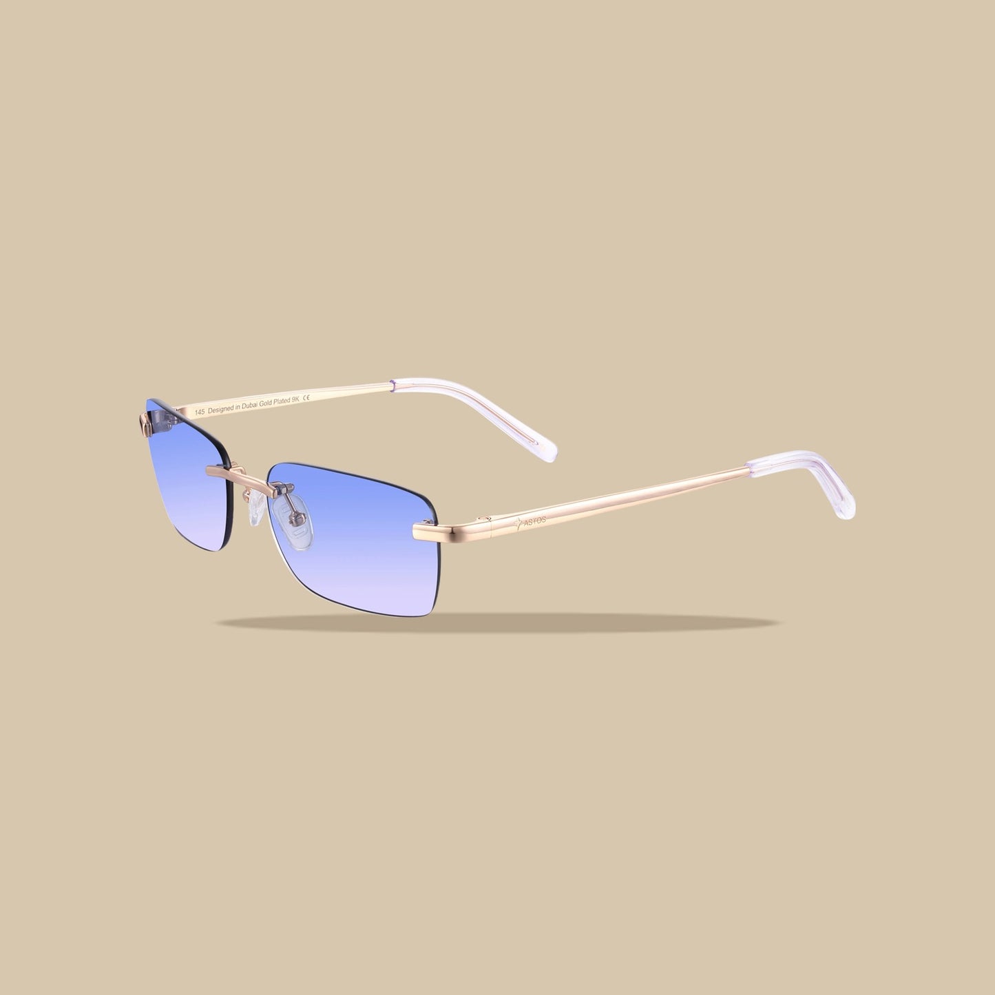 Gafas degradado azul claro | Bañadas en oro de 9K