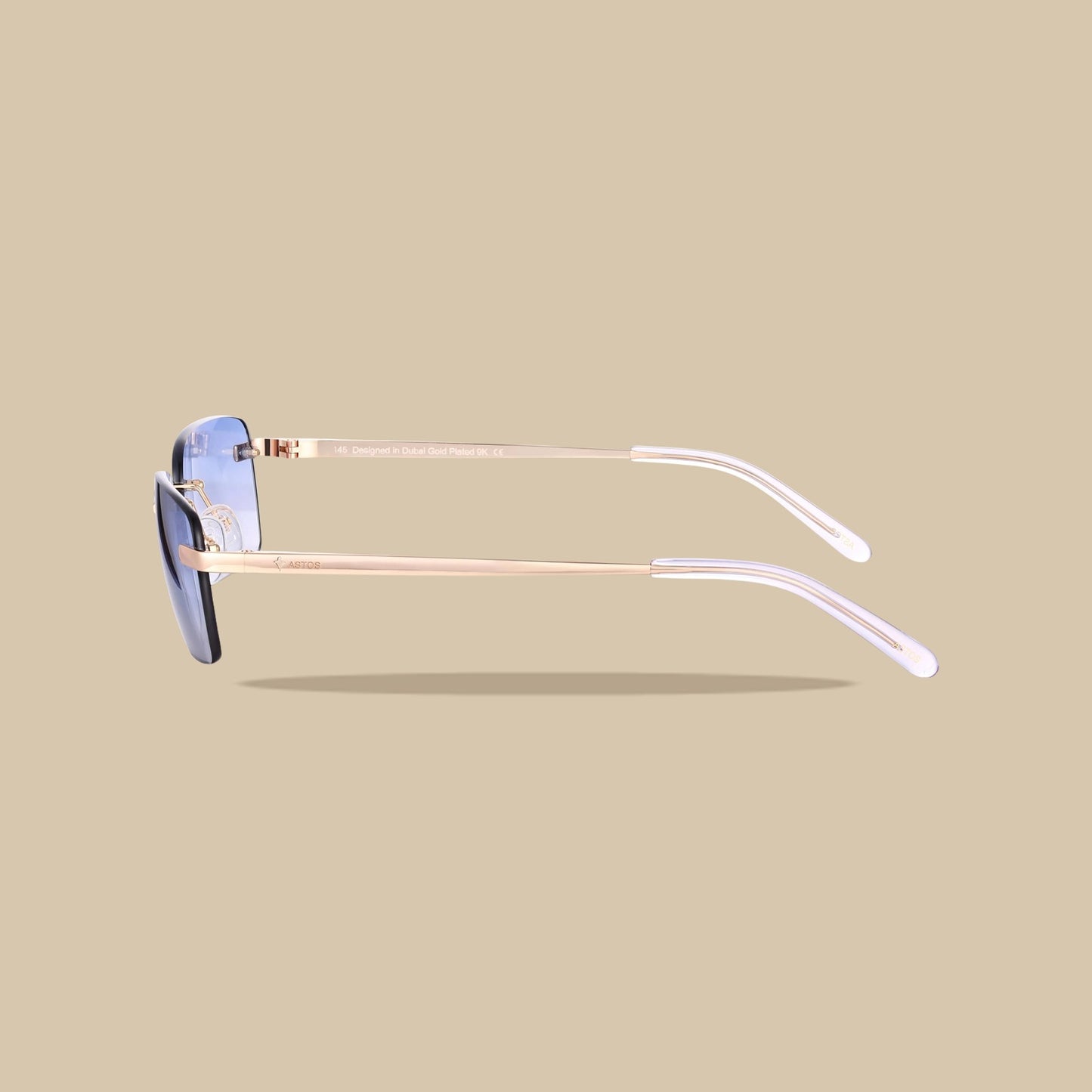 Gafas degradado azul | Bañadas en oro de 9K, varillas blancas