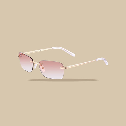 Eyewear Brown gradient | 9K Gold plated