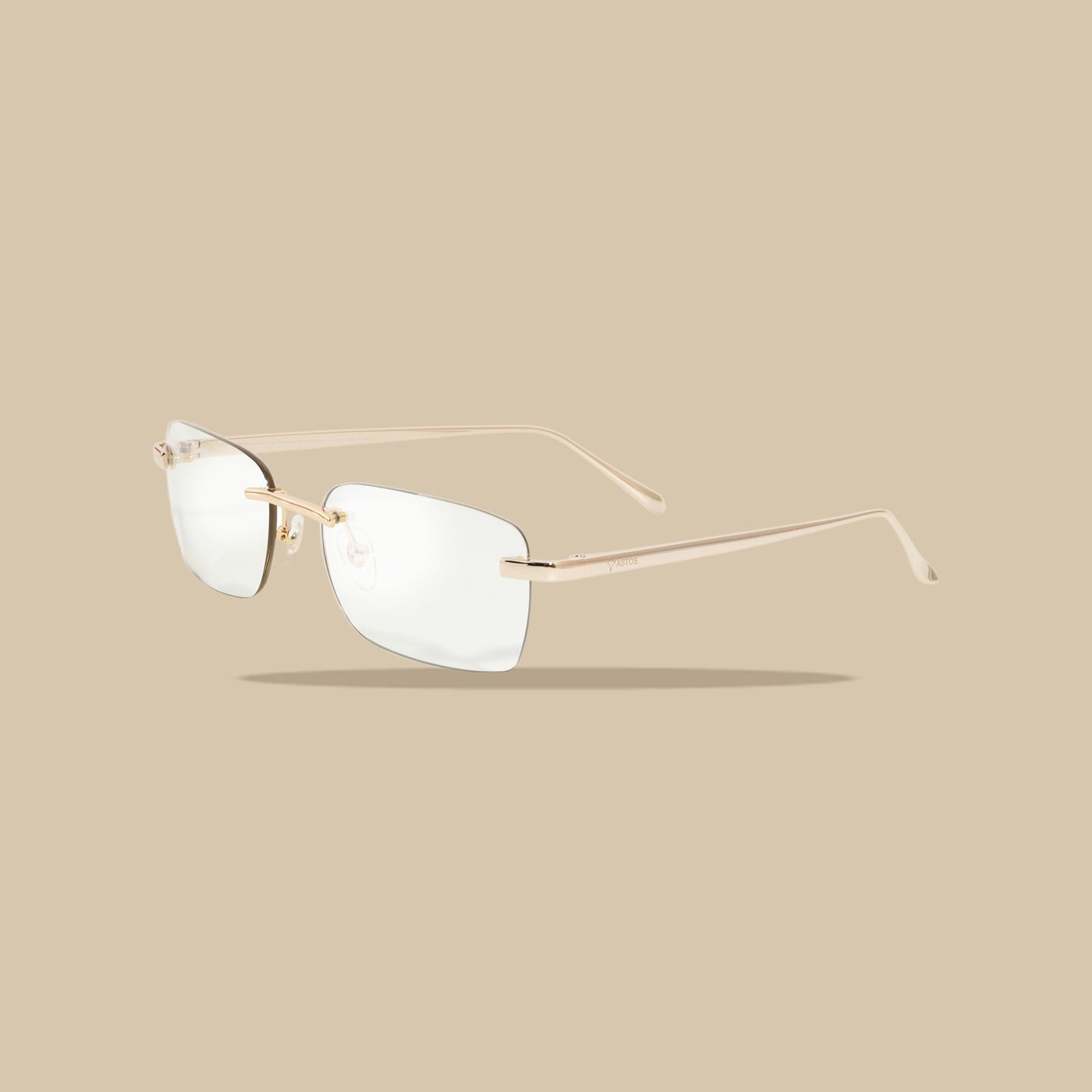 Gafas transparentes | Chapado en oro de 9K