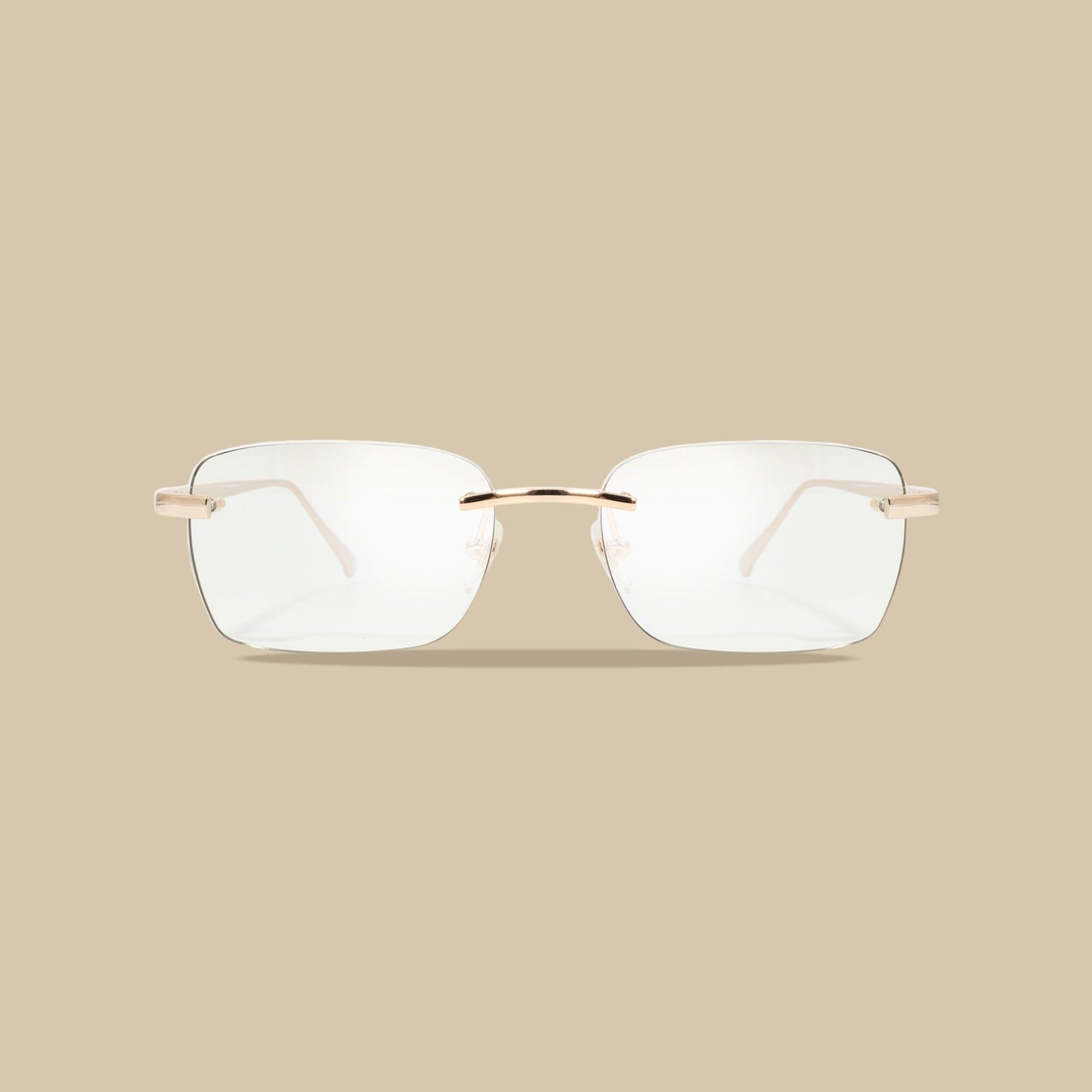 Gafas transparentes | Chapado en oro de 9K