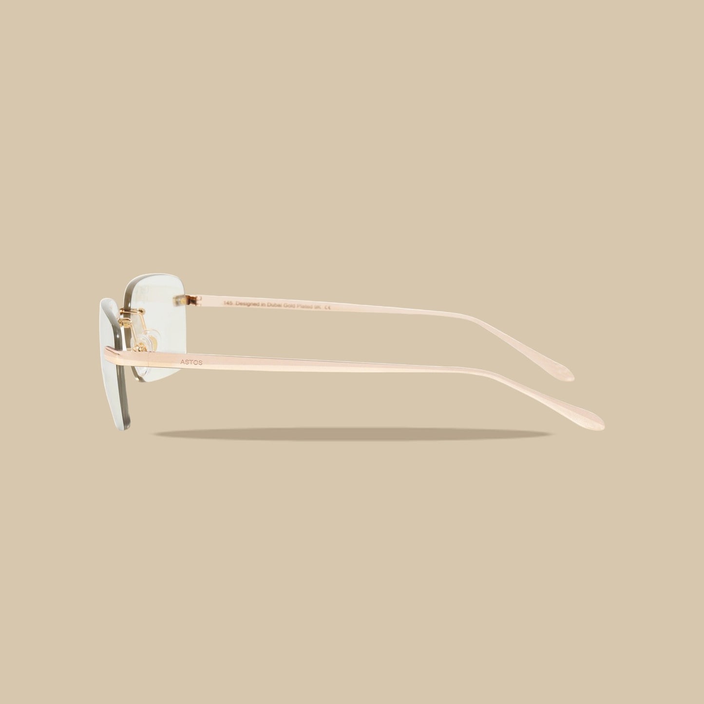 Gafas transparentes | Chapado en oro de 9K