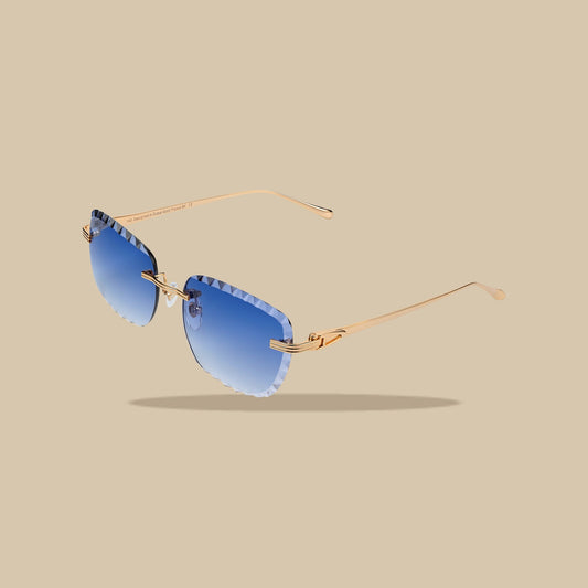 Brille Premium Diamond Cut Blau