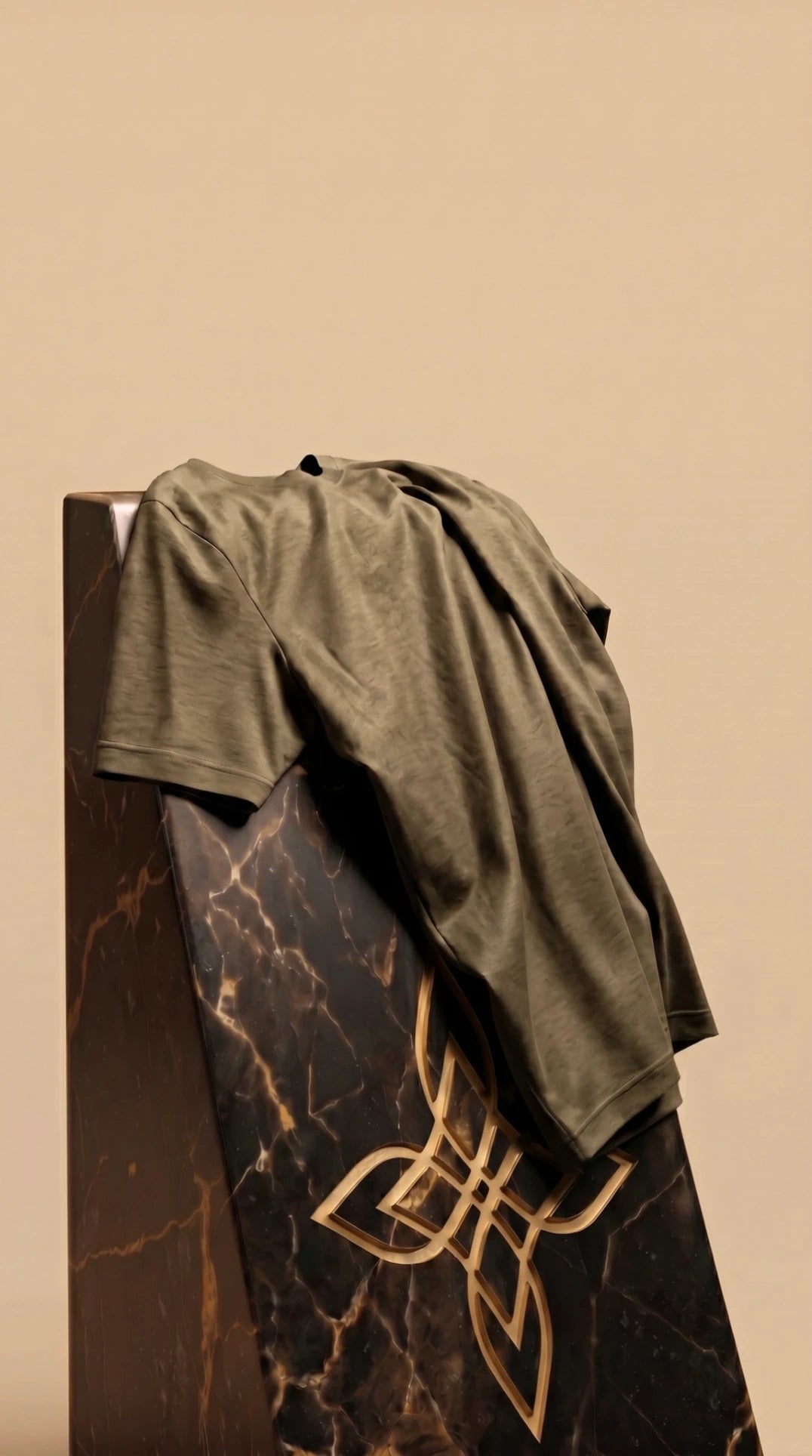 Premium glans shirt - Bruin