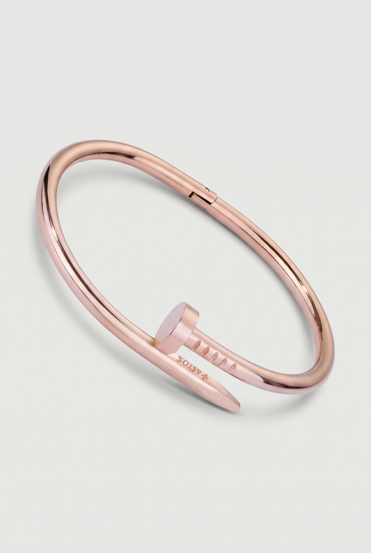 Love Bracelet rosé goud verguld - packshot op lichtgrijze achtergrond