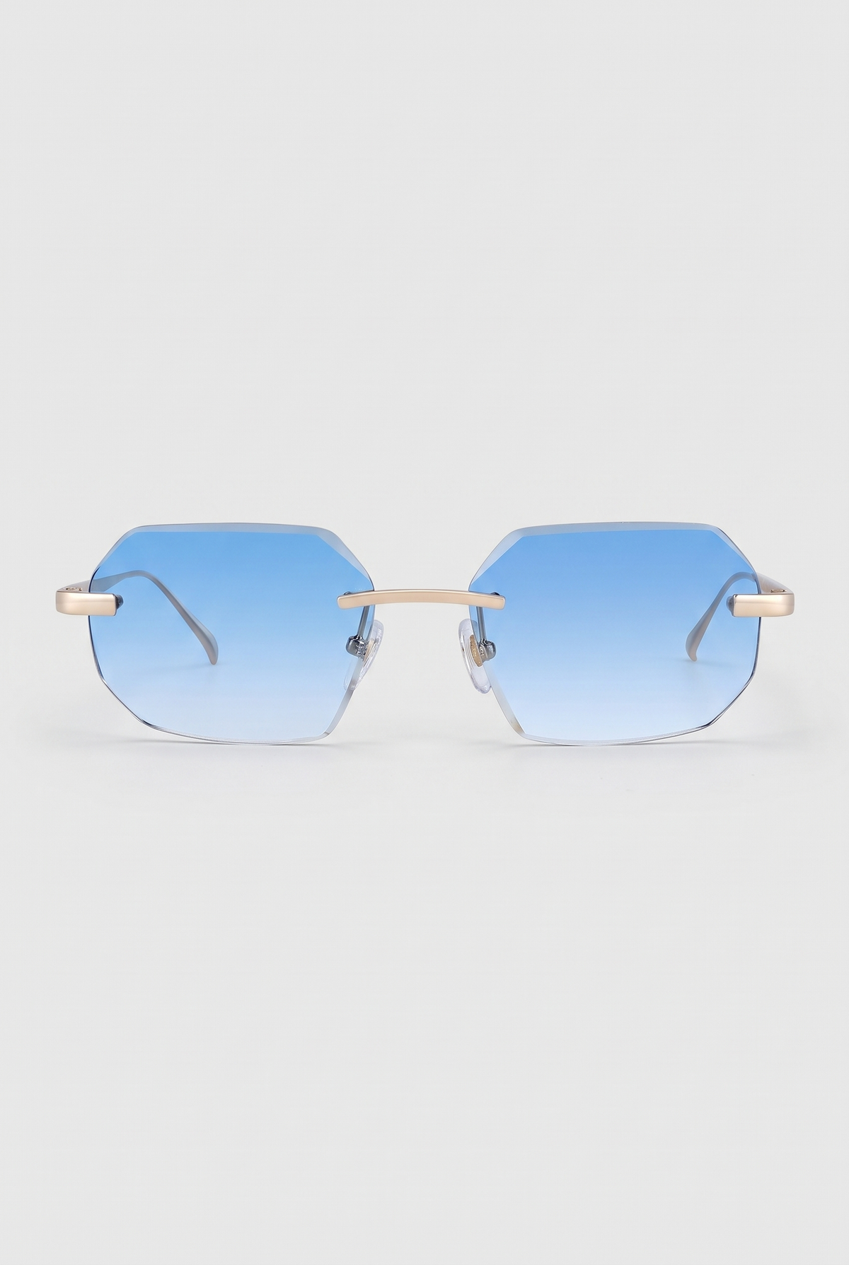 Astos Eyewear Diamond Cut Sky Blue - randloze zonnebril, vooraanzicht