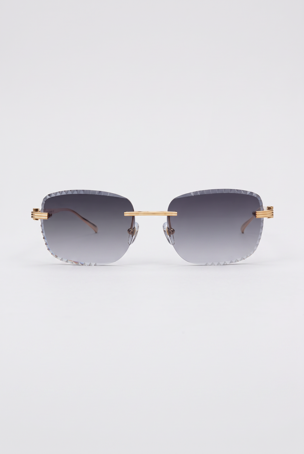 Eyewear Premium Diamond Cut zonnebril zwart met goud - vooraanzicht