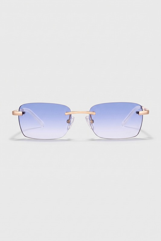 Astos Eyewear Light Blue Gradient - randloze zonnebril, vooraanzicht