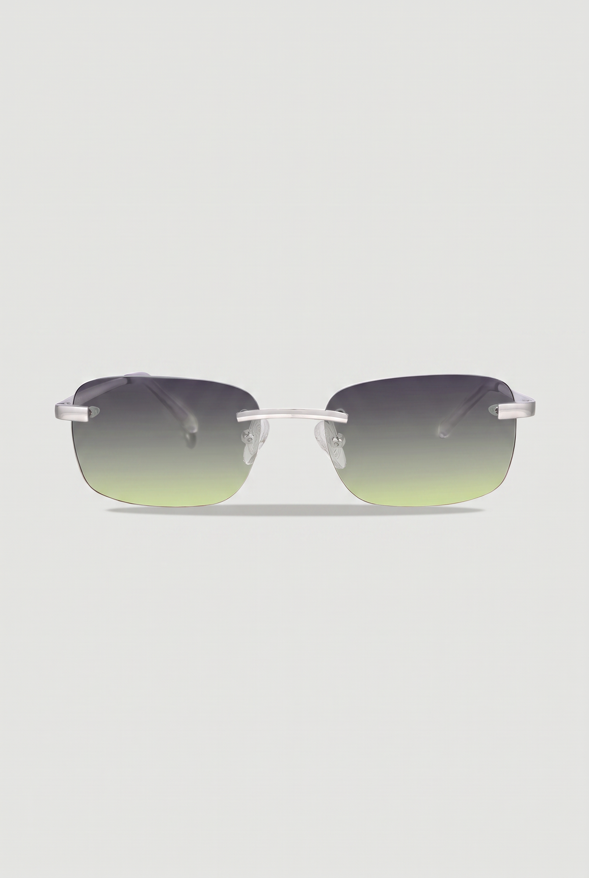 Eyewear Green Silver zonnebril grijs-groene glazen zilver montuur - vooraanzicht