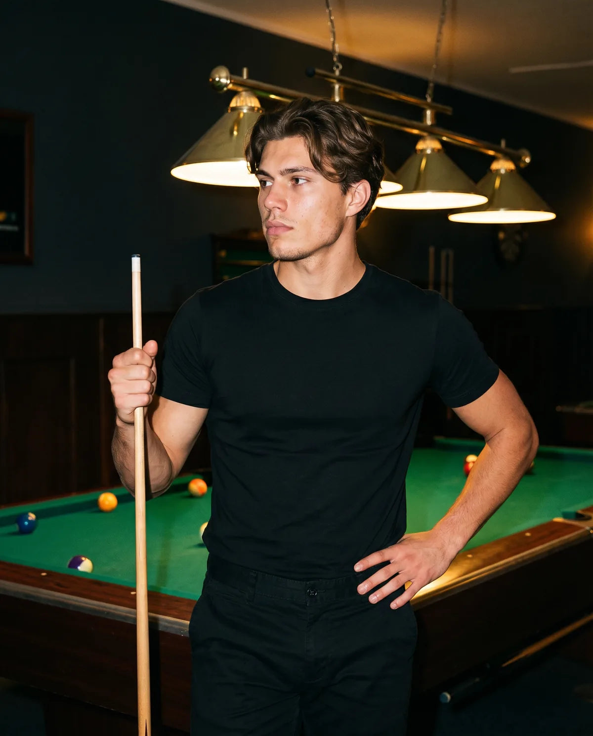 Premium glans shirt - Black