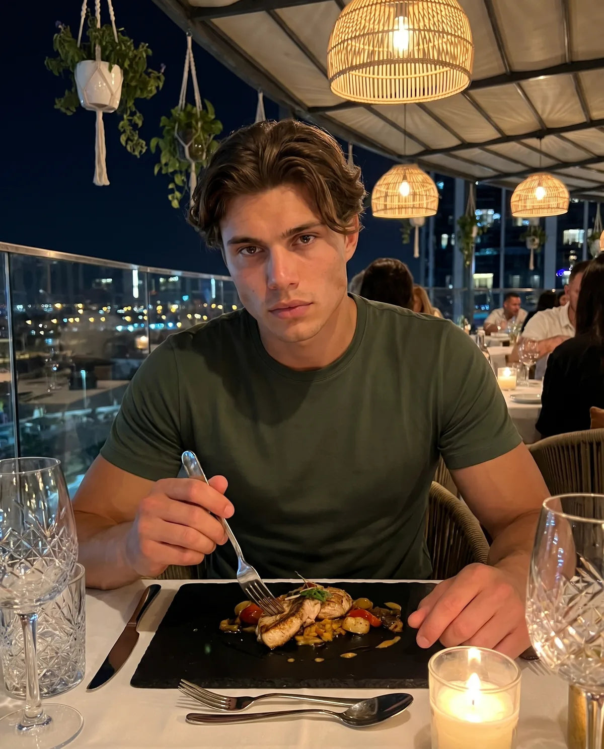 Premium glans shirt - Groen