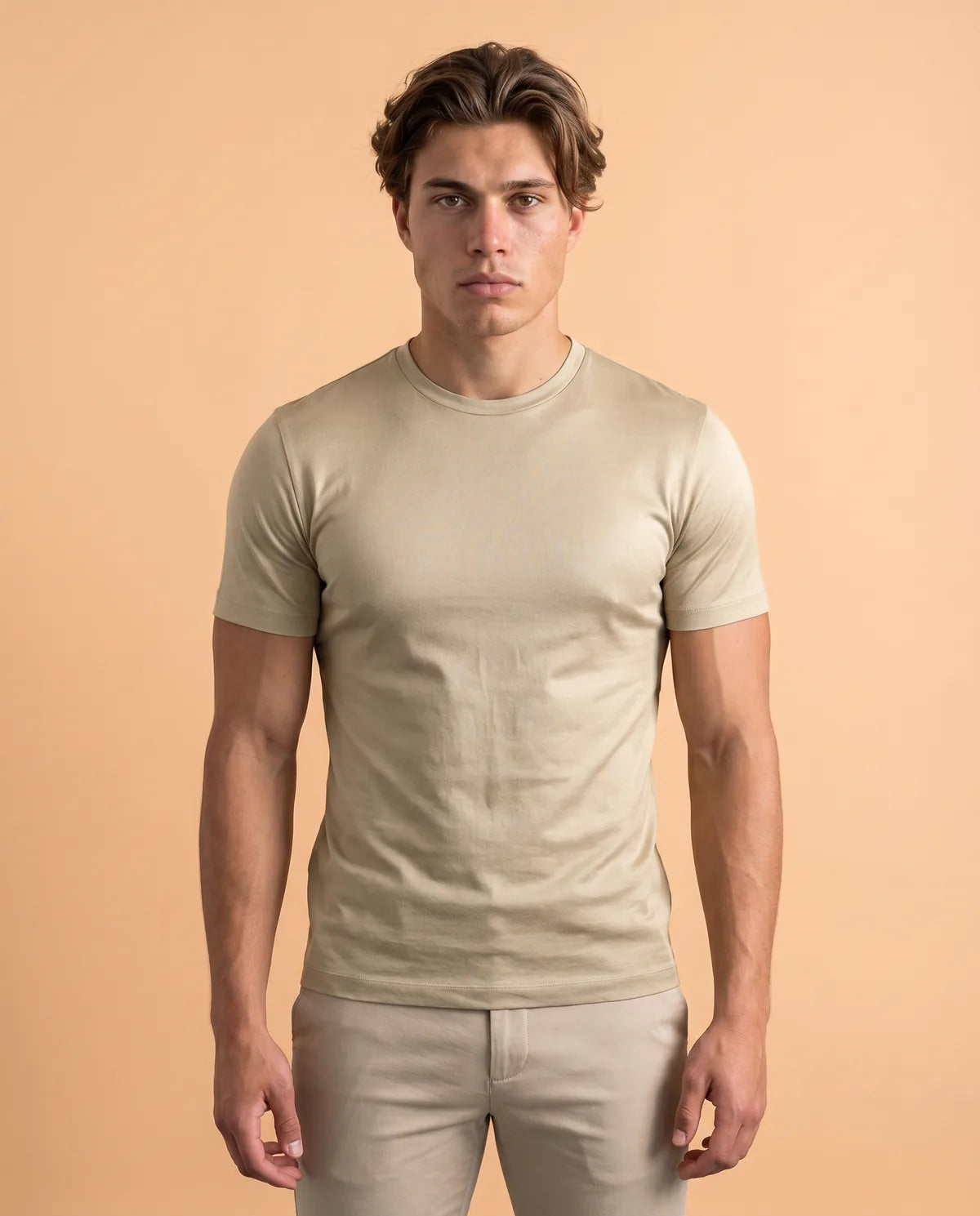 Premium glans shirt - Beige
