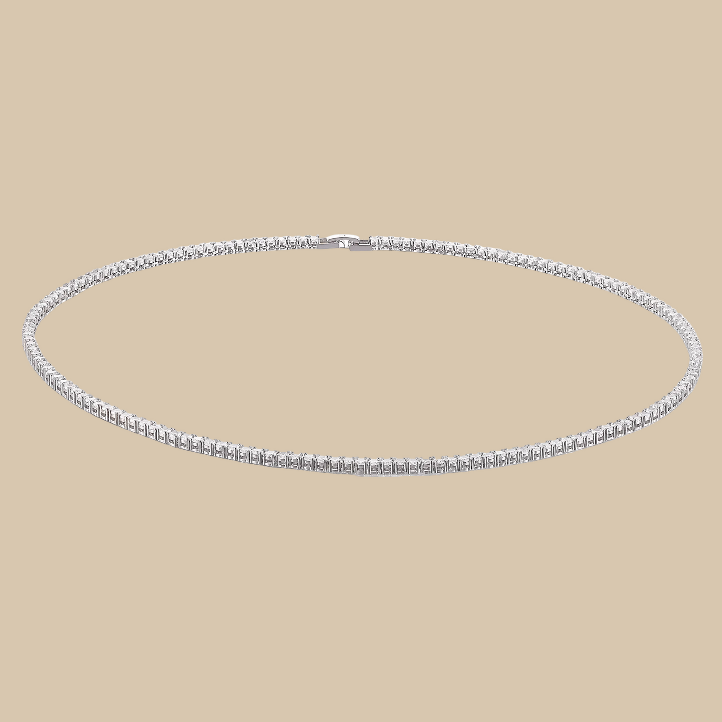 Tennis Chain - White Gold Plated