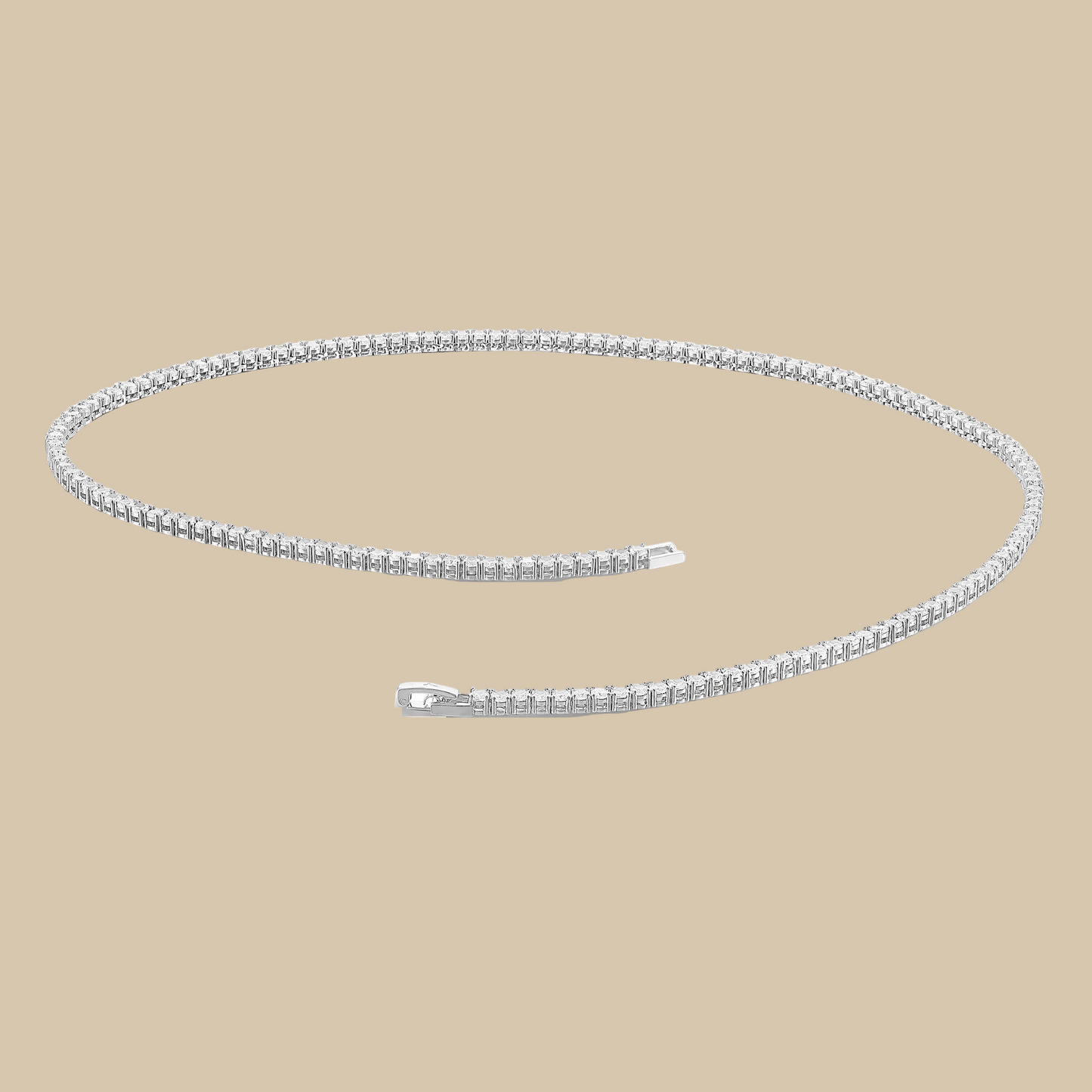 Tennis Chain - White Gold Plated