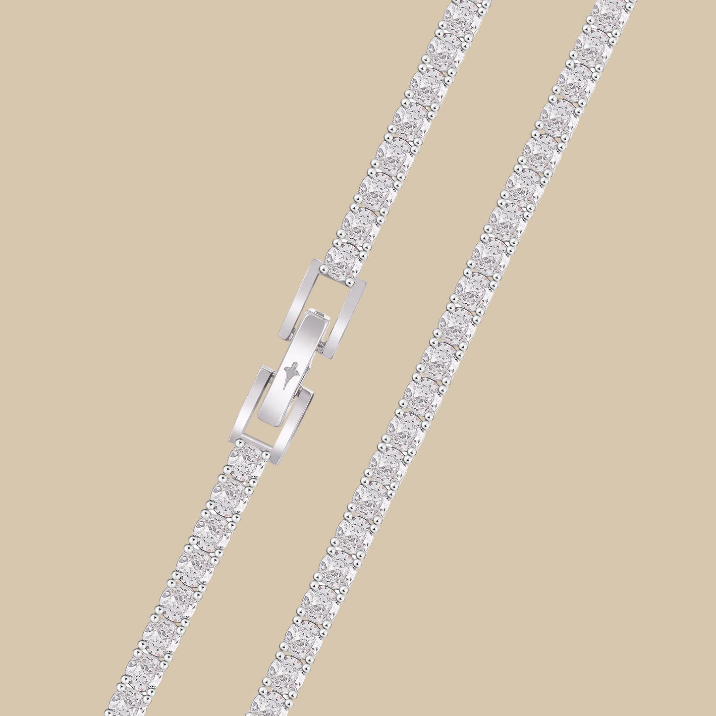 Tennis Chain - White Gold Plated