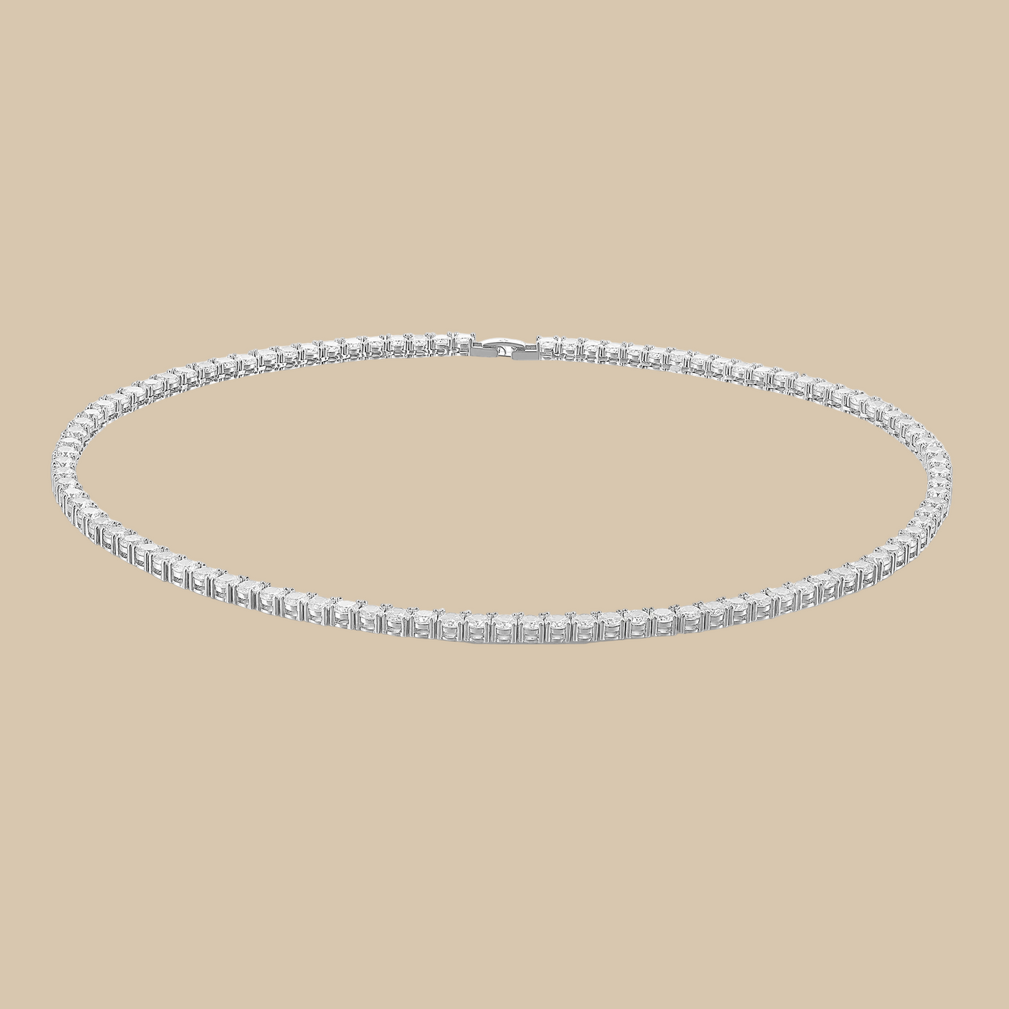 Tennis Chain - White Gold Plated