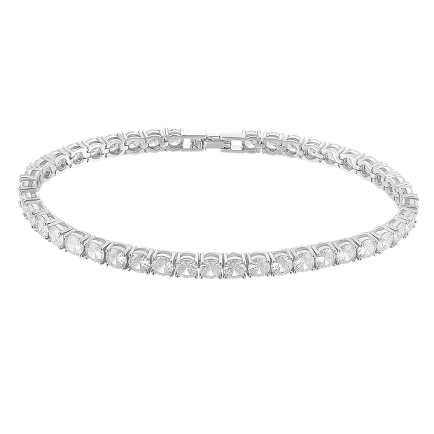 Men's Tennis Bracelet - White Gold