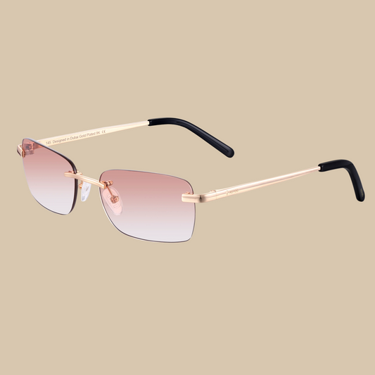 Eyewear Brown Gradient | 9K Gold plated Black temples