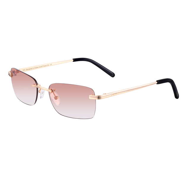 Women Eyewear Brown Gradient | 9K Gold plated