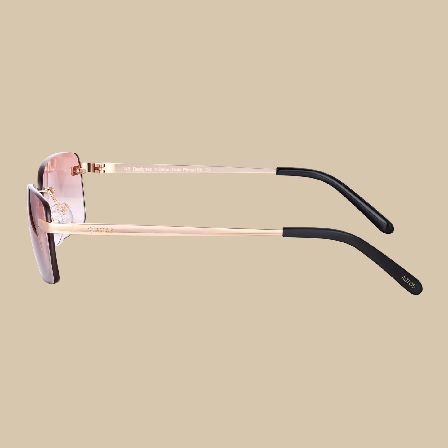Eyewear Brown Gradient | 9K Gold plated Black temples