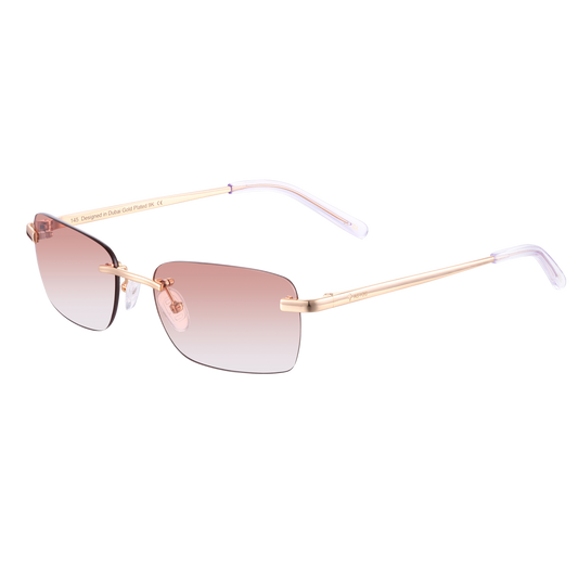 Women's Eyewear Brown gradient | 9K Gold plated