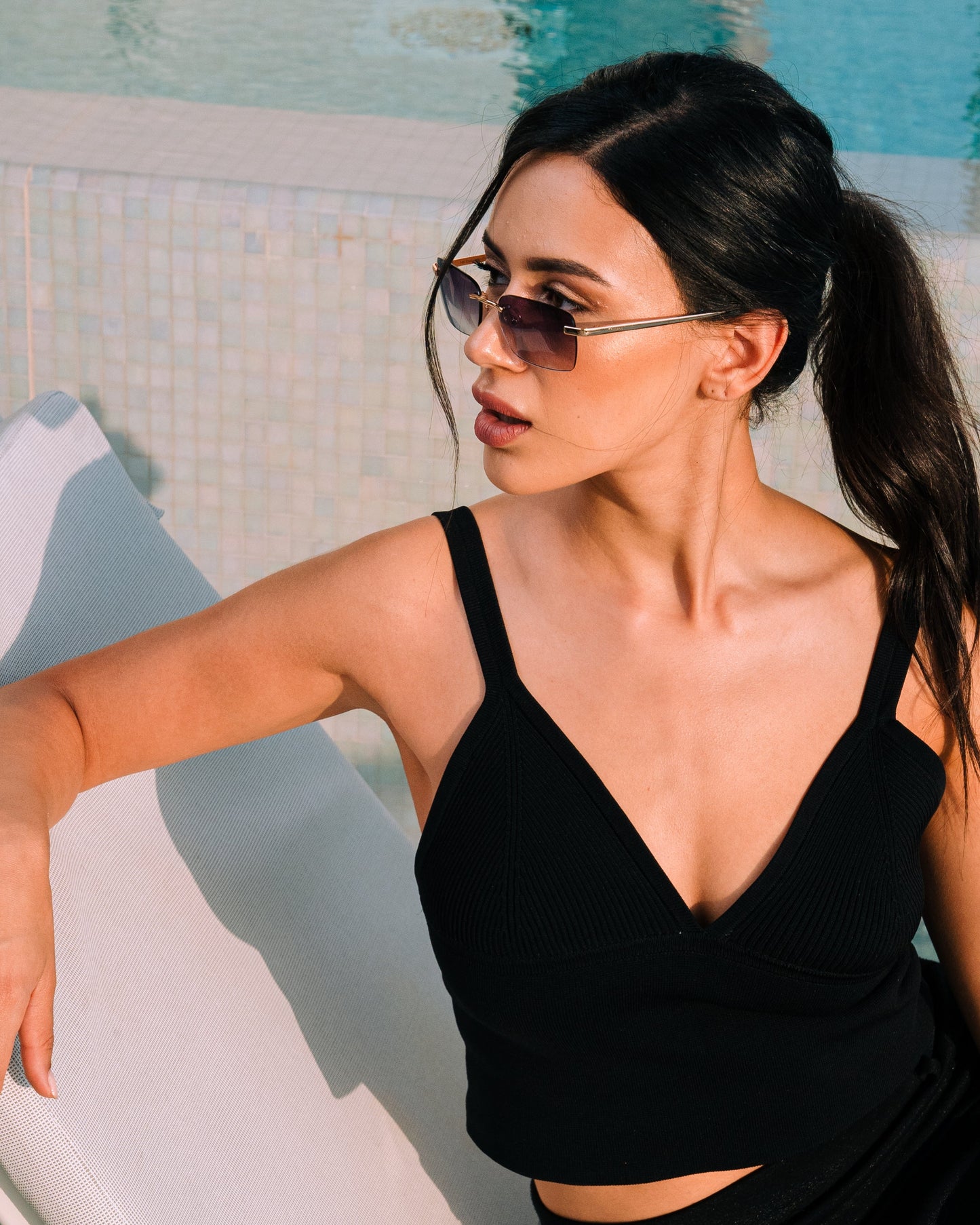 Eyewear Black gradient | 9K Gold plated