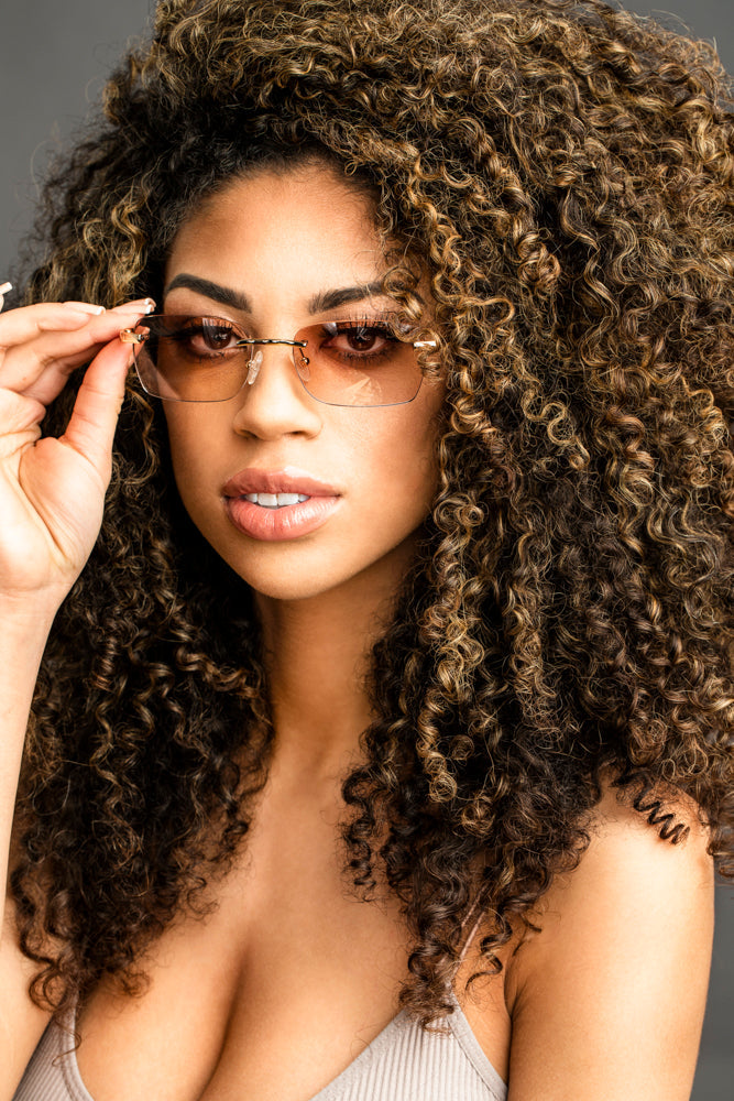 Eyewear Brown Gradient | 9K Gold plated Black temples